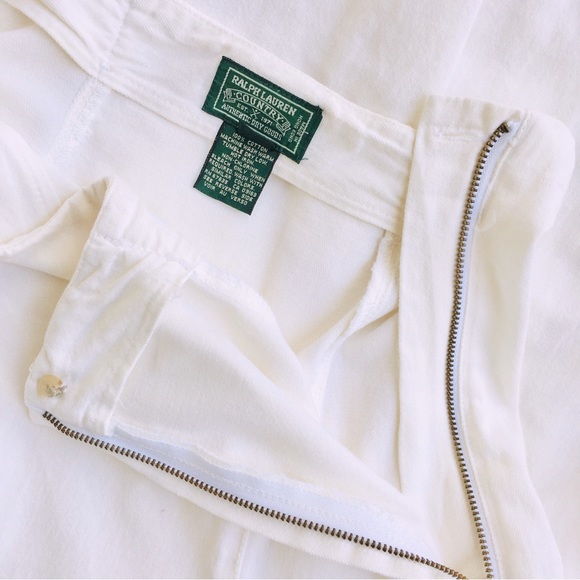 Ralph Lauren Country off white cotton fit and flare maxi skirt size 8 - Picture 13 of 14